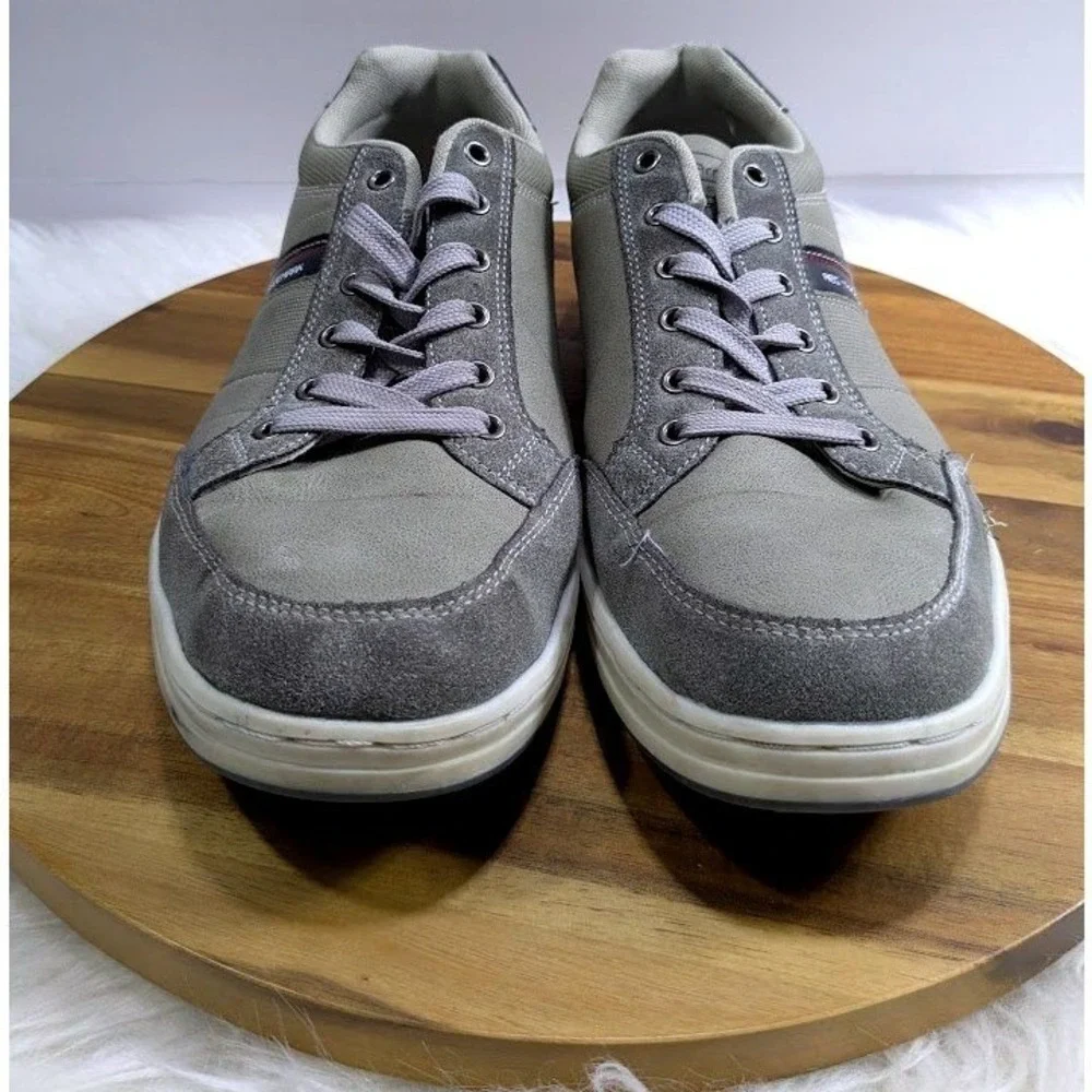Arrigo Bello Mens Grey Fashion Sneakers Size 10.5 Low Top Lace Up Shoes A0257-4